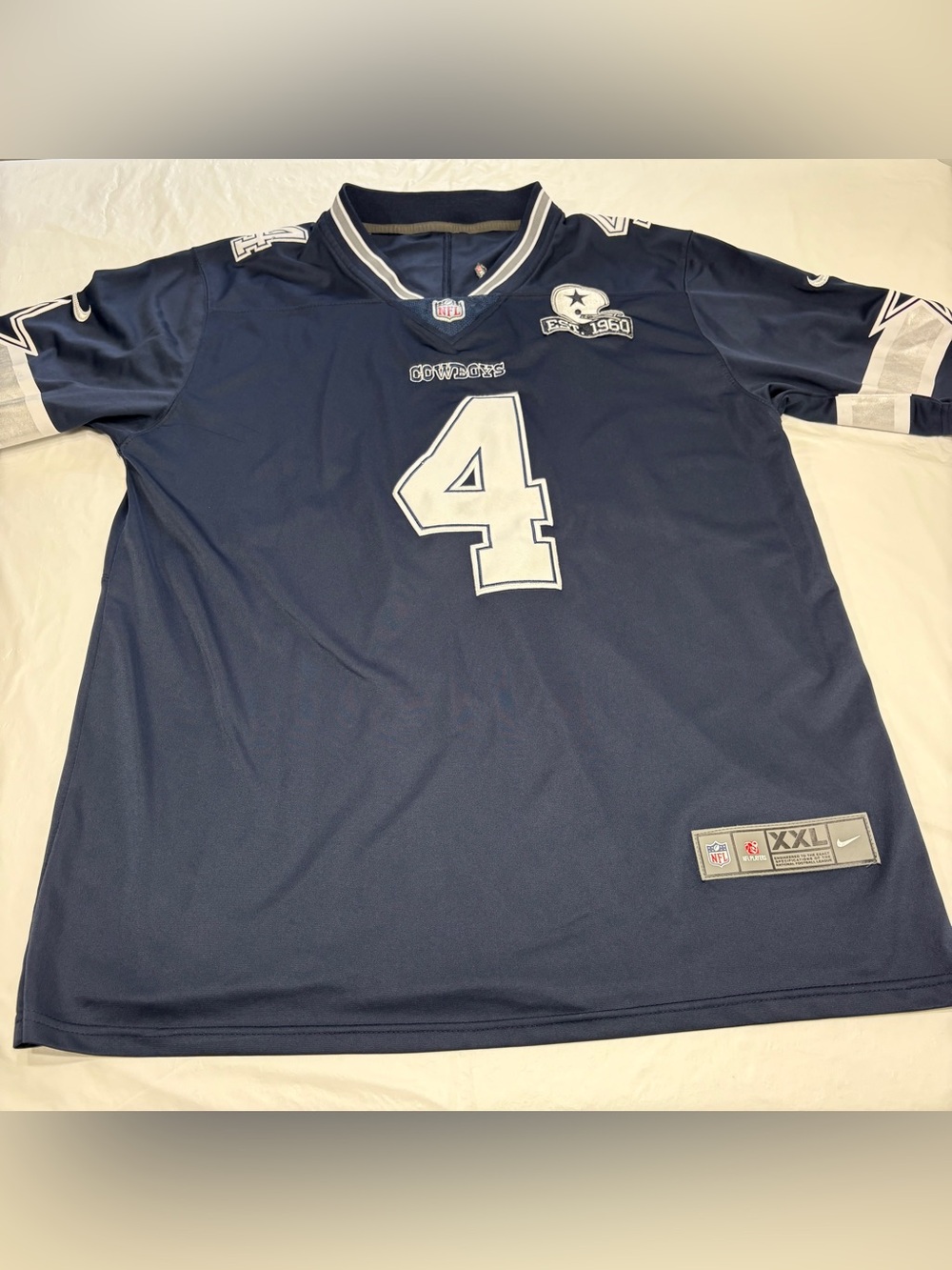 Dallas Cowboys Dak Prescott #4 Nike Blue Jersey Mens XXL